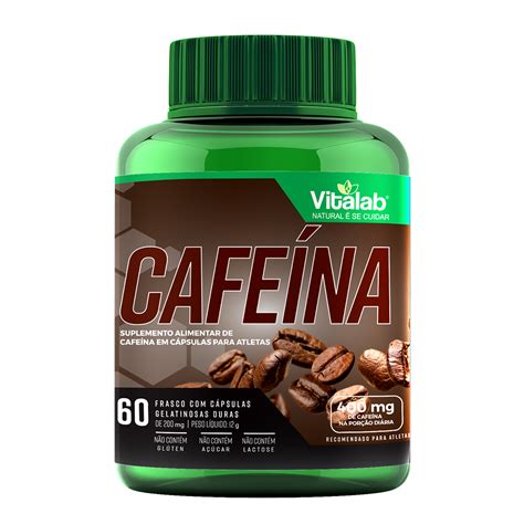 Suplemento Alimentar Em Cápsulas De Cafeína Vitalab Natural é Se Cuidar