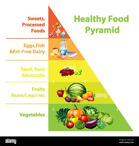 Healthy Food Pyramid Chart Stock Vector Image And Art Alamy