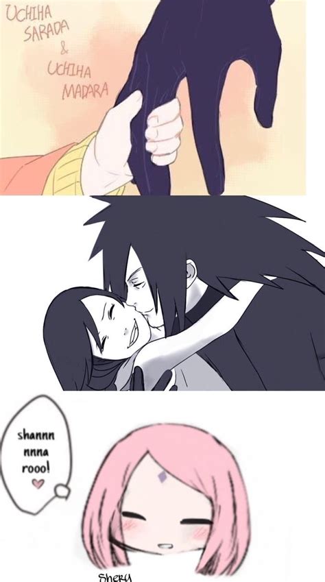 MadaSakuSara Madara Sakura Sarada Наруто шипуден Мадара учиха