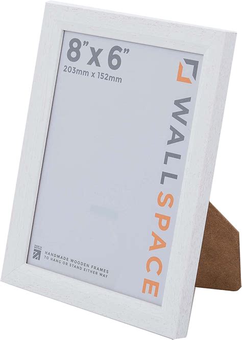 Wall Space 8x6 White Frame Bevelled White Photo Frame 8 X 6 Inches