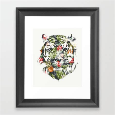 Tropical Tiger Framed Art Print By Robert Farkas Society6
