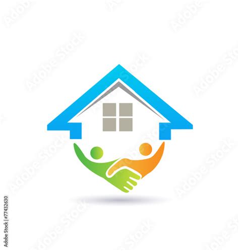 House Handshake Business Vector Logo Stockfotos Und Lizenzfreie