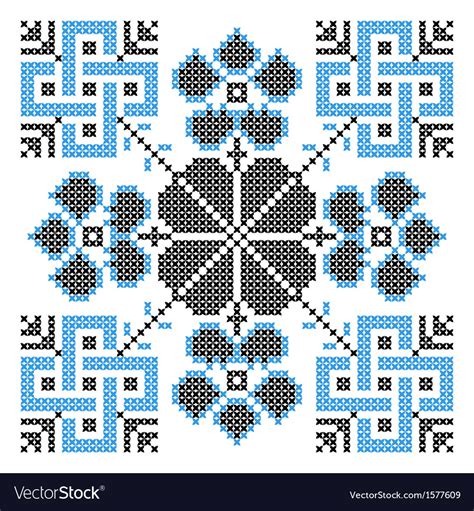 Embroidery Ornament Royalty Free Vector Image Vectorstock