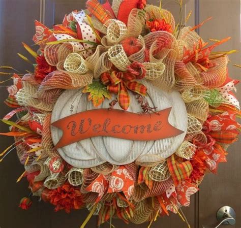 Fall Deco Mesh Wreath Ideas Inspiring Autumn Decor For The House