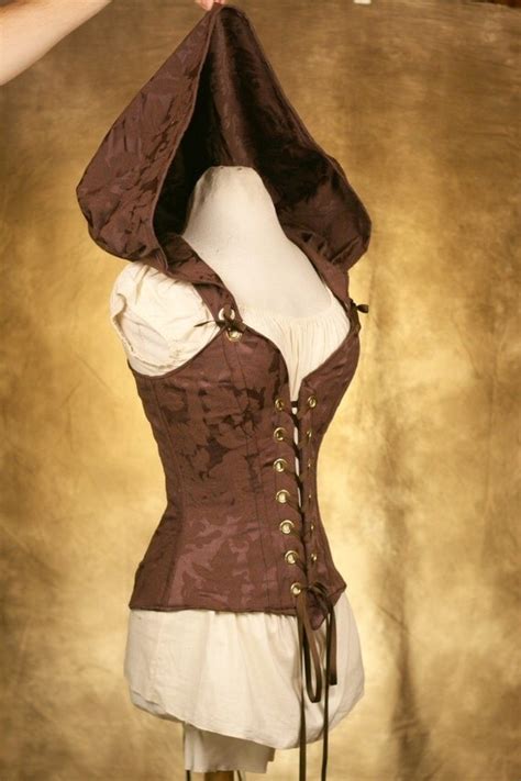 Items Similar To Brown Hooded Steampunk Cloak Corset Custom On Etsy