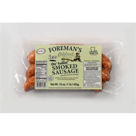 Foremans Smoked Pork Sausage 6602