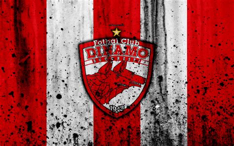 Download Wallpapers 4k Fc Dinamo Bucharest Grunge Romanian League