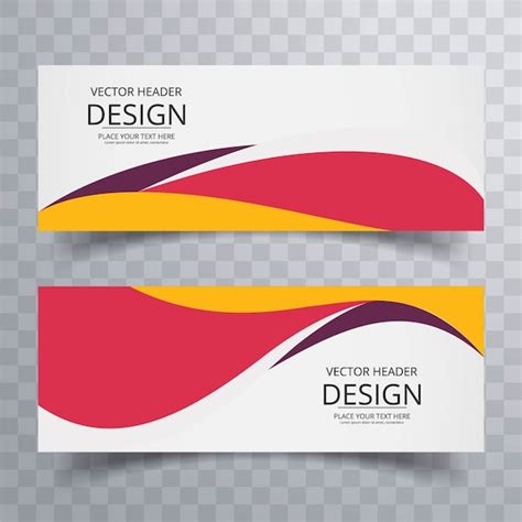 Free Vector Colorful Wavy Banners
