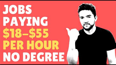 10 high paying jobs without a degree 18 55 hour work from home youtube