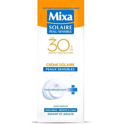 Mixa Crème Solaire Peaux Sensibles Spf30 X1 Achat Vente Solaire