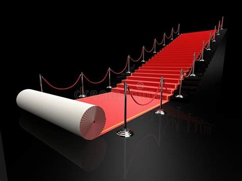 Red Carpet 3d Rendered Illustration Of A Red Carpet On A Stair