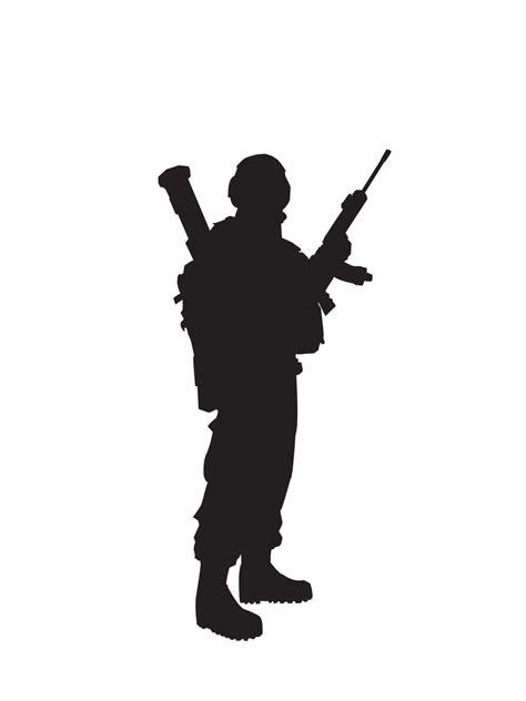 Soldier silhouette. | Soldier silhouette, Silhouette, Silhouette stencil