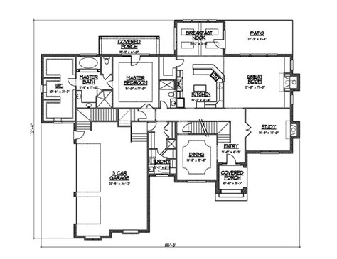 European House Plan First Floor 119s 0006 House Plans And More