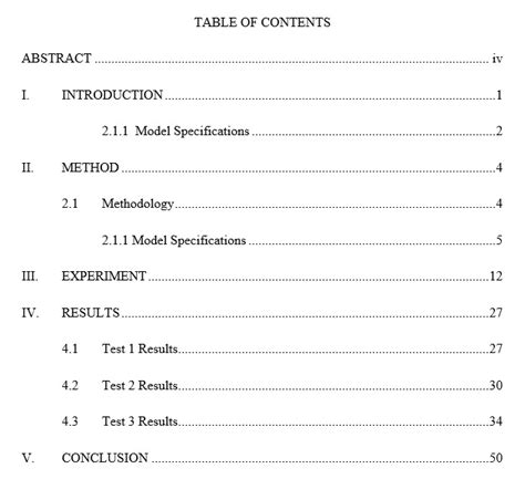 That's why the table of contents in an apa styled paper should start out stating exactly what it is, with the words table of contents centered at the top of the page. How do I create an automatic Table of Contents in Word ...