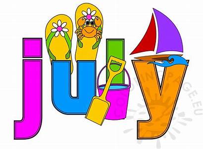 July Month Summer Calendar National Arts Coloring