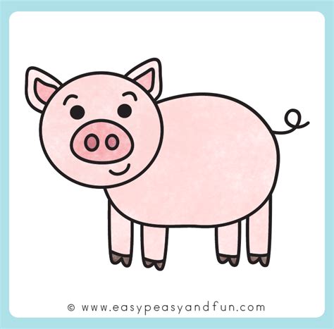 How You Can Draw A Pig Step By Step Drawing Tutorial Project Diy Hub