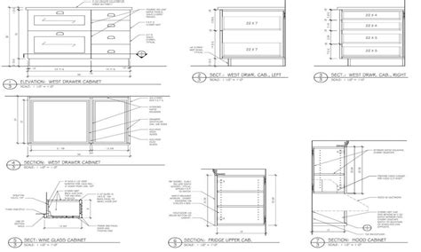 Modern Kitchen Cabinet Cad Drawings