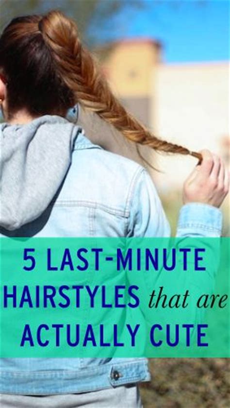We Heart It 5 Last Minute Hairstyles That Are Actually Cute