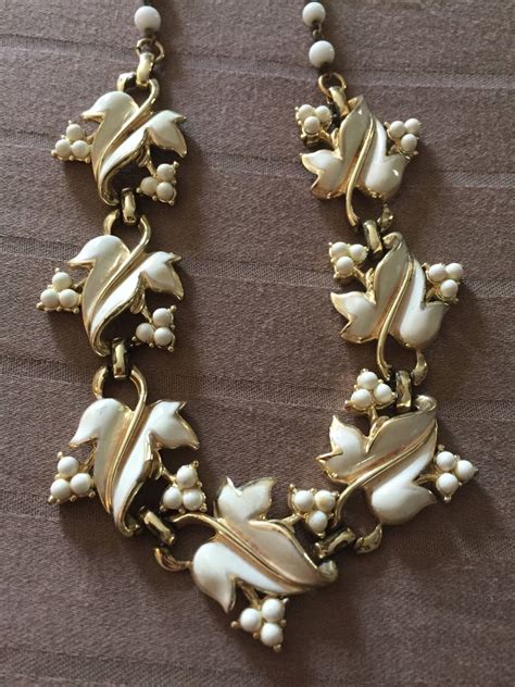 Vintage Coro Gold Necklace And Clip On Earrings Set Etsy
