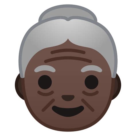 ?? ältere Frau: dunkle Hautfarbe-Emoji