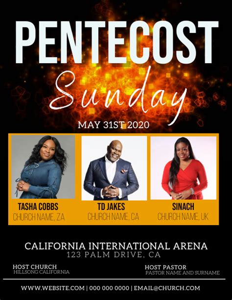 Copy Of Pentecost Sunday Church Flyer Template Postermywall