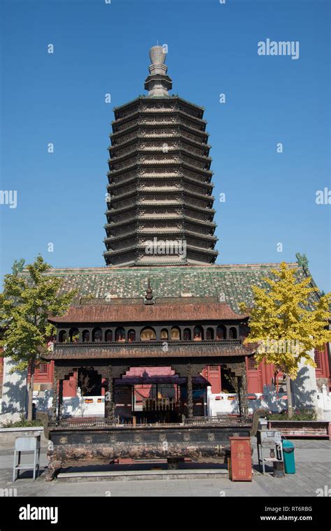 Asia China Beijing Tianning Temple Stock Photo Alamy