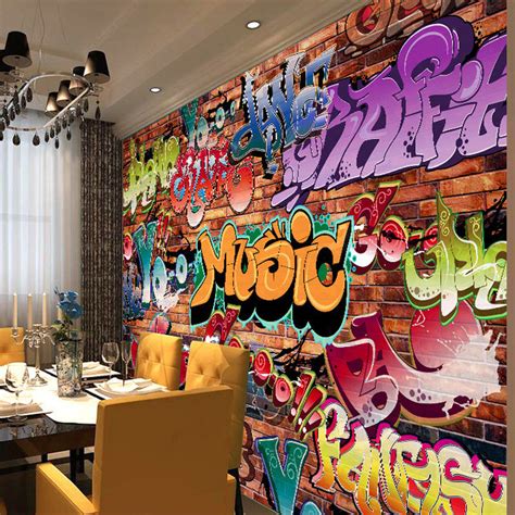 Custom Brick 3d Wall Mural Wallpaper Graffiti Art Bvm Home