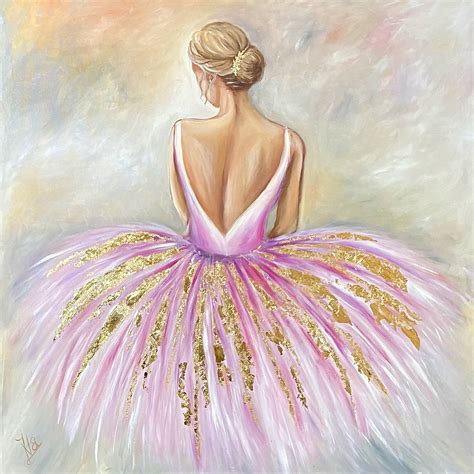 Abstract Ballerina Oil Painting Original Pink Ballerina Wall Etsy Canada