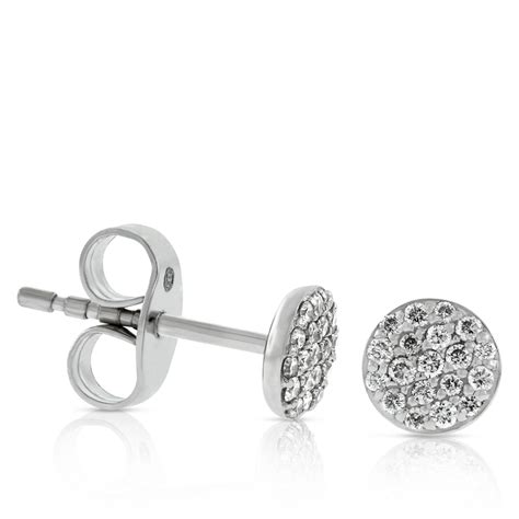 Pavé Diamond Circle Diamond Stud Earrings 14k Ben Bridge Jeweler