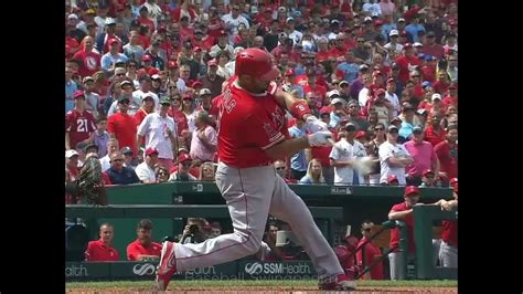 Albert Pujols Home Run Swing Slow Motion 2019 313 Youtube