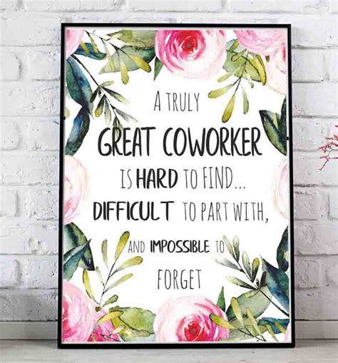 Coworker Leaving Goodbye Gift Office Wall Art Decor Printable Quote A Truly Great Coworker Is