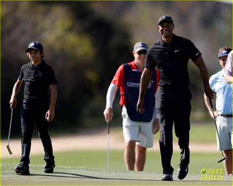 Tiger Woods Played Golf With His Son Charlie At The PNC Championship