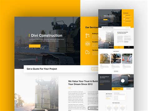 Construction Company Landing Page Design By Sayeed Ahmad For Elegant