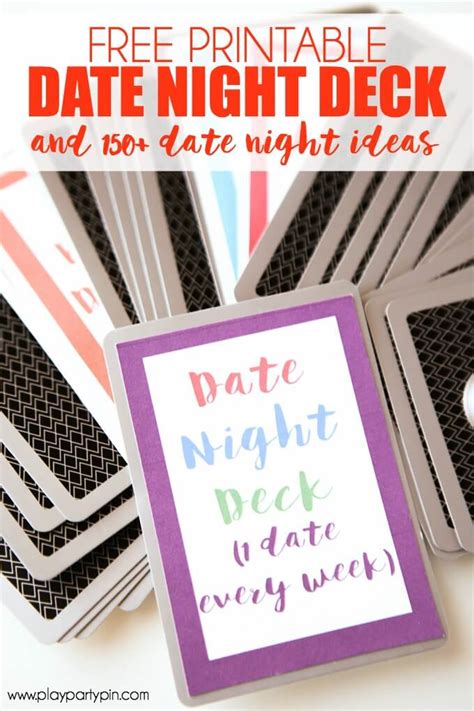 Printable Date Night Deck And 150 Date Night Ideas Playpartyplan