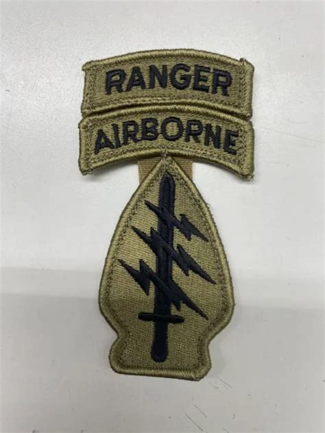 Special Forces Command Ocp Ssi Patch Airborne Ranger Tab With Hook