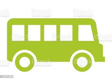 Green Bus Vector Symbol Green Color On White Background Eps Stock