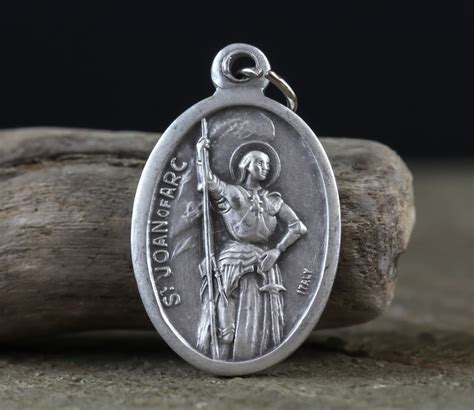 Saint Joan Of Arc Medal Patron Of Of Women Courage And Etsy