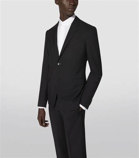 Mens Valentino Garavani Black Wool Mohair Suit Harrods Uk