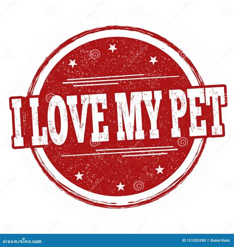 I Love My Pet Sign Or Stamp Stock Vector Illustration Of Mark Seal