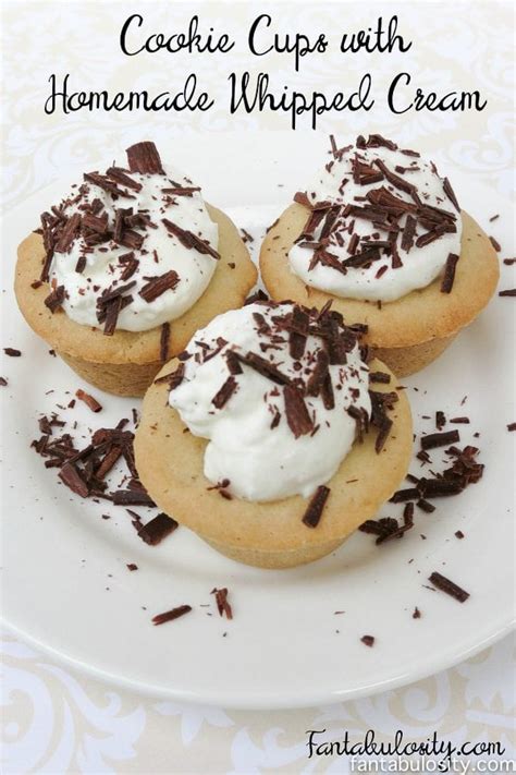 Add 2 teaspoons of instant espresso or coffee granules to the cream before whipping and use the larger amount (4. Cookie Cups With Homemade Whipped Cream