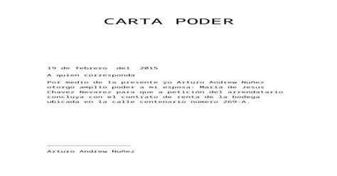 Carta Poder Docx Document