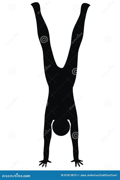 Handstand Yoga Stock Vector Illustration Of Handstand 81813875