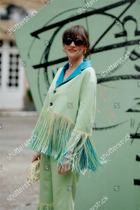 Street Style Julie Sergent Ferreri Arriving Editorial Stock Photo