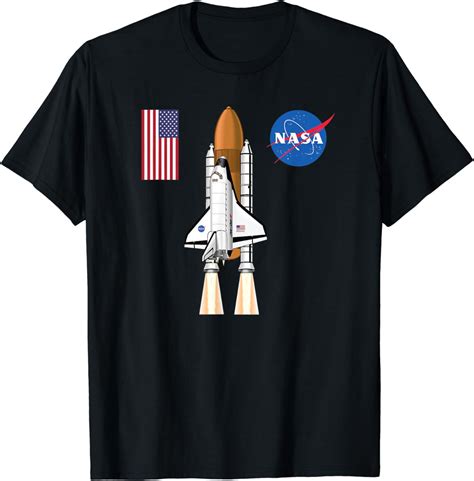 Nasa Space Shuttle T Shirt Amazon Co Uk Fashion