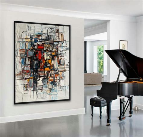 Original Modern Contemporary Abstract Wall Artwork Living Room Interior