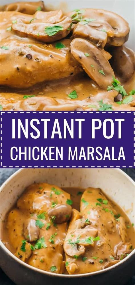 Lightly browned and tender chicken with marsala wine and mushrooms serve over cooked penne pasta or other pasta…yum! A favorite pressure cooker recipe, this Instant Pot ...