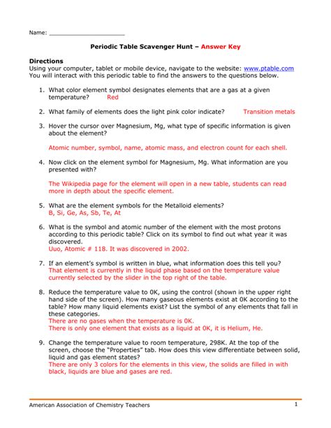 Periodic table section 3 answer periodic table answers section 3 bookmark file pdf periodic table answers section 3 book lovers, similar to you habit a. A Brief History Of The Periodic Table Worksheet Answers ...