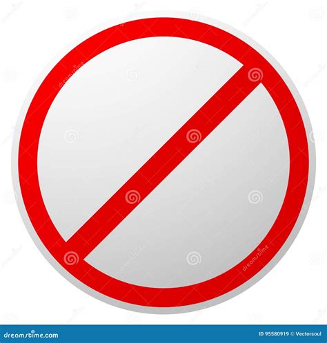 Prohibition Restriction Sign Red No Entry Do Not Enter Signs Cartoon
