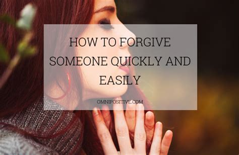 how to forgive someone quickly and easily