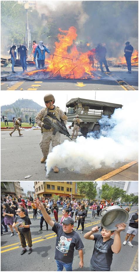 Levantan el toque de queda en santiago de chile tras la masiva marcha del viernes. Ejército dicta toque de queda por disturbios en Santiago ...